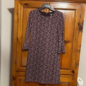 Tommy Hilfiger Wine and Pink Long Sleeve Dress